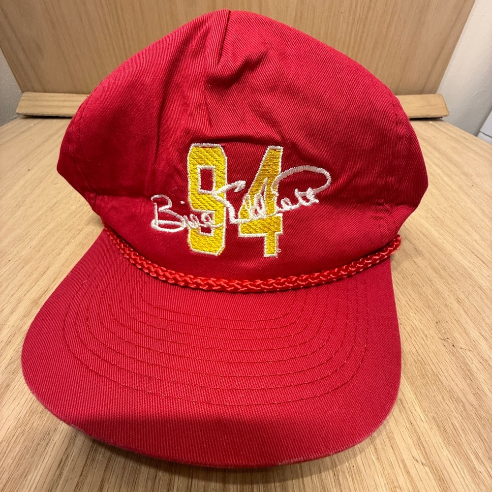 Vintage NASCAR Bill Elliott Snap Back Hat Embroidered Red